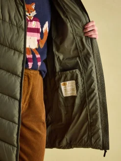 Moorsdale Green Mid Length Showerproof Padded Coat