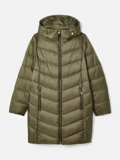 Moorsdale Green Mid Length Showerproof Padded Coat