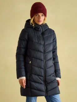 Moorsdale Navy Mid Length Showerproof Padded Coat