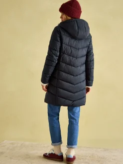 Moorsdale Navy Mid Length Showerproof Padded Coat