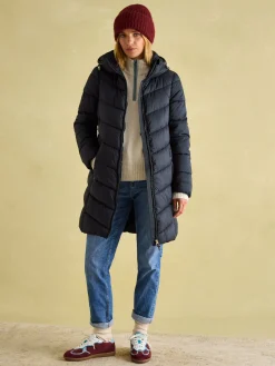 Moorsdale Navy Mid Length Showerproof Padded Coat