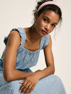 Nadia Blue Broderie Sun Dress