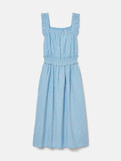 Nadia Blue Broderie Sun Dress