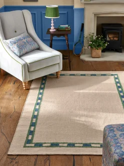 Natural Mannington Jute Border Rug