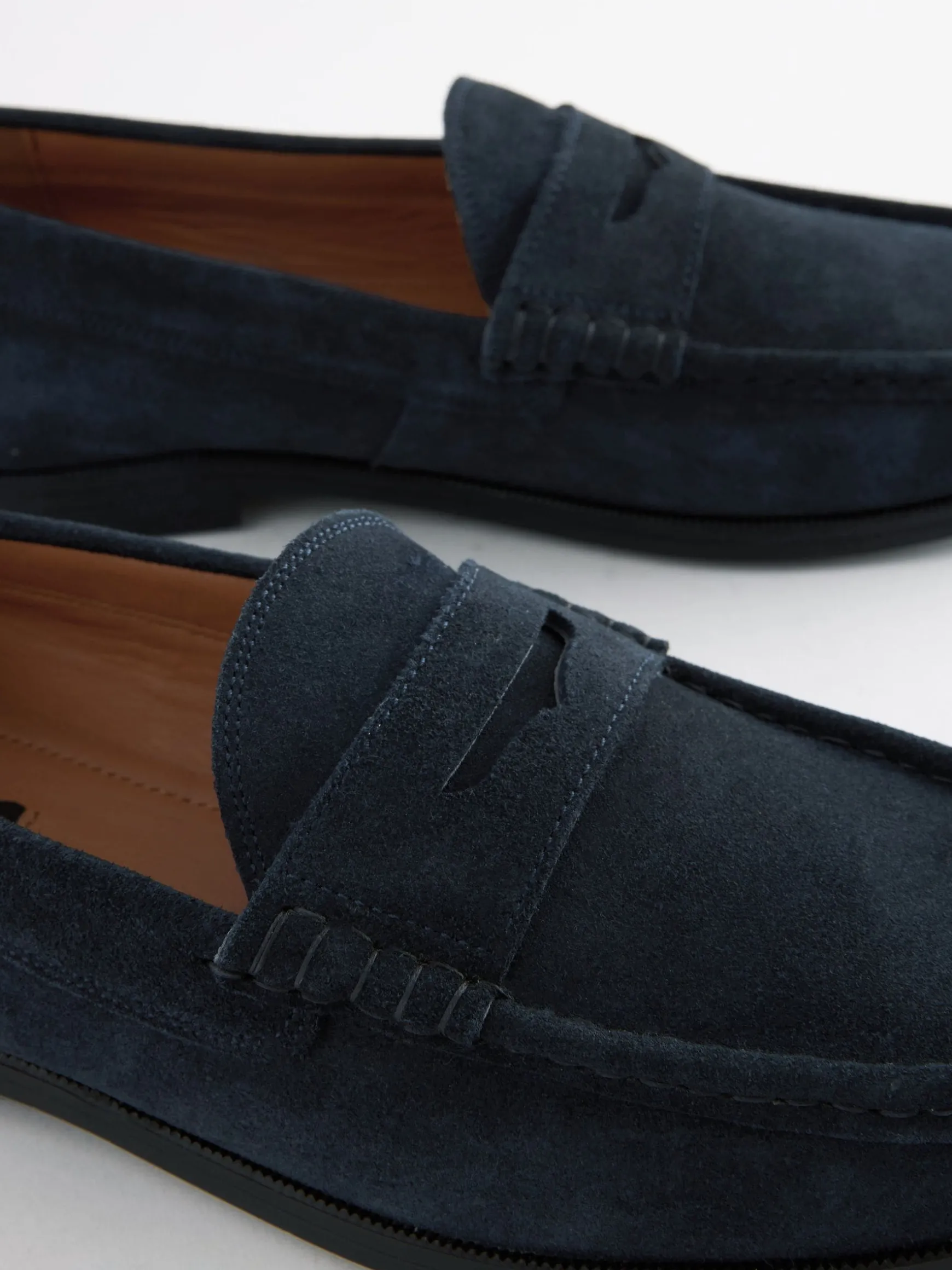 Navy Blue Penny Loafers