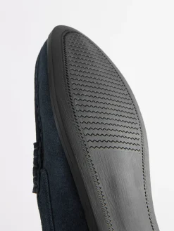 Navy Blue Penny Loafers