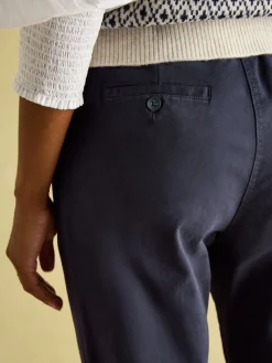 Navy Blue Slim Fit Chino Trousers