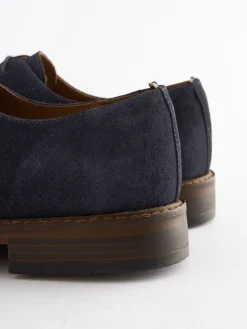 Navy Blue Suede Derby