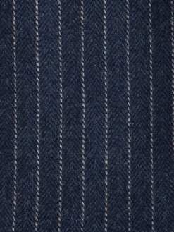 Navy Slim Fit Herringbone Suit Jacket