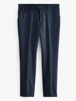 Navy Slim Fit Pinstripe Suit Trousers