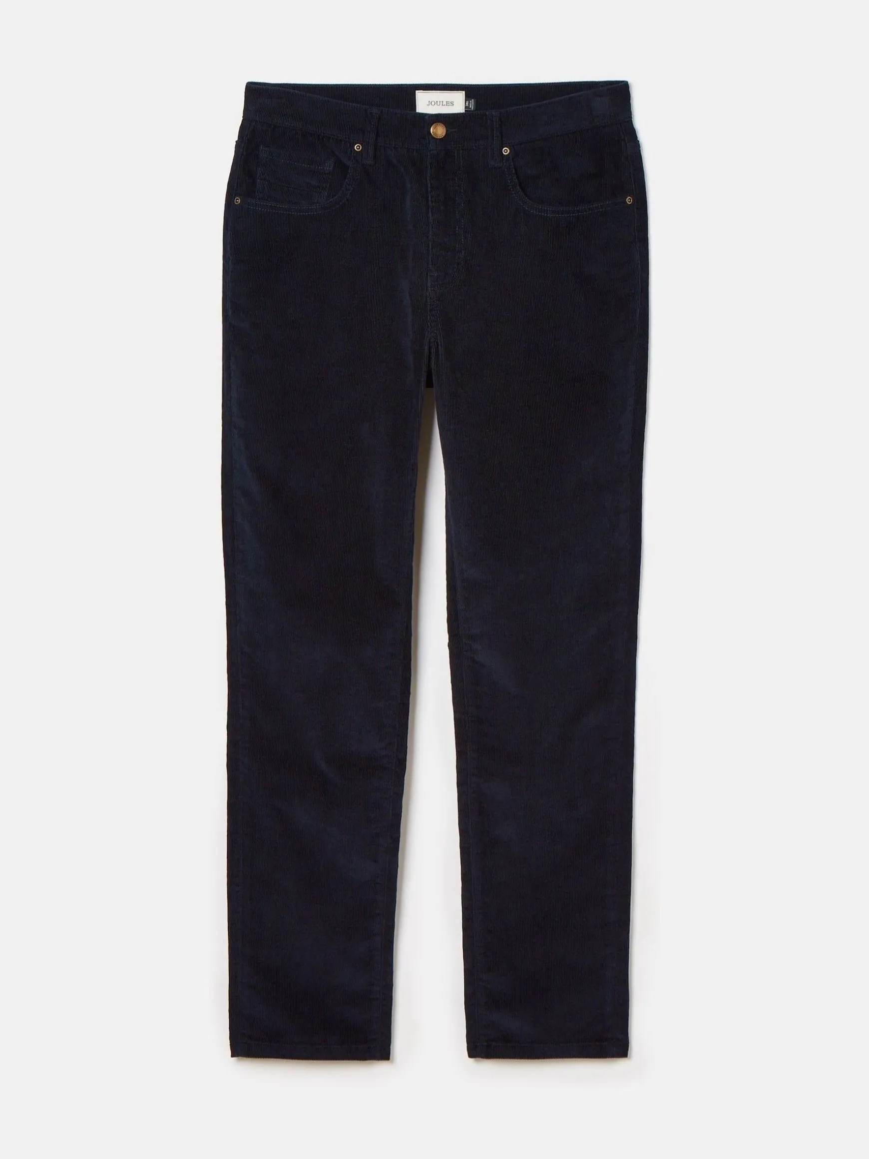 Navy Straight Leg Corduroy Trousers
