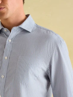 Navy Stripe Cotton Shirt