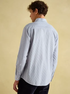 Navy Stripe Cotton Shirt