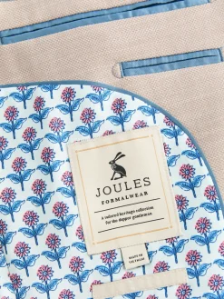 Neutral Slim Textured Suit Jacket