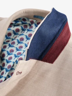 Neutral Slim Textured Suit Jacket