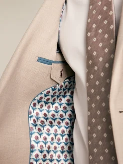 Neutral Slim Textured Suit Jacket