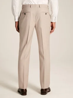 Neutral Slim Textured Suit Trousers