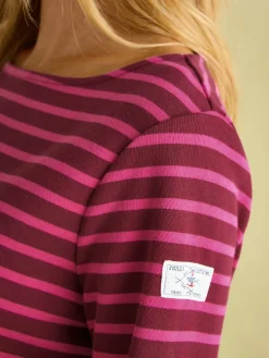 New Harbour Pink/Plum Boat Neck Breton Top