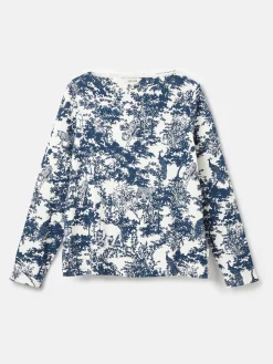 New Harbour Safari Blue Boat Neck Breton Top