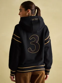 Newham Black Embellished Hoodie