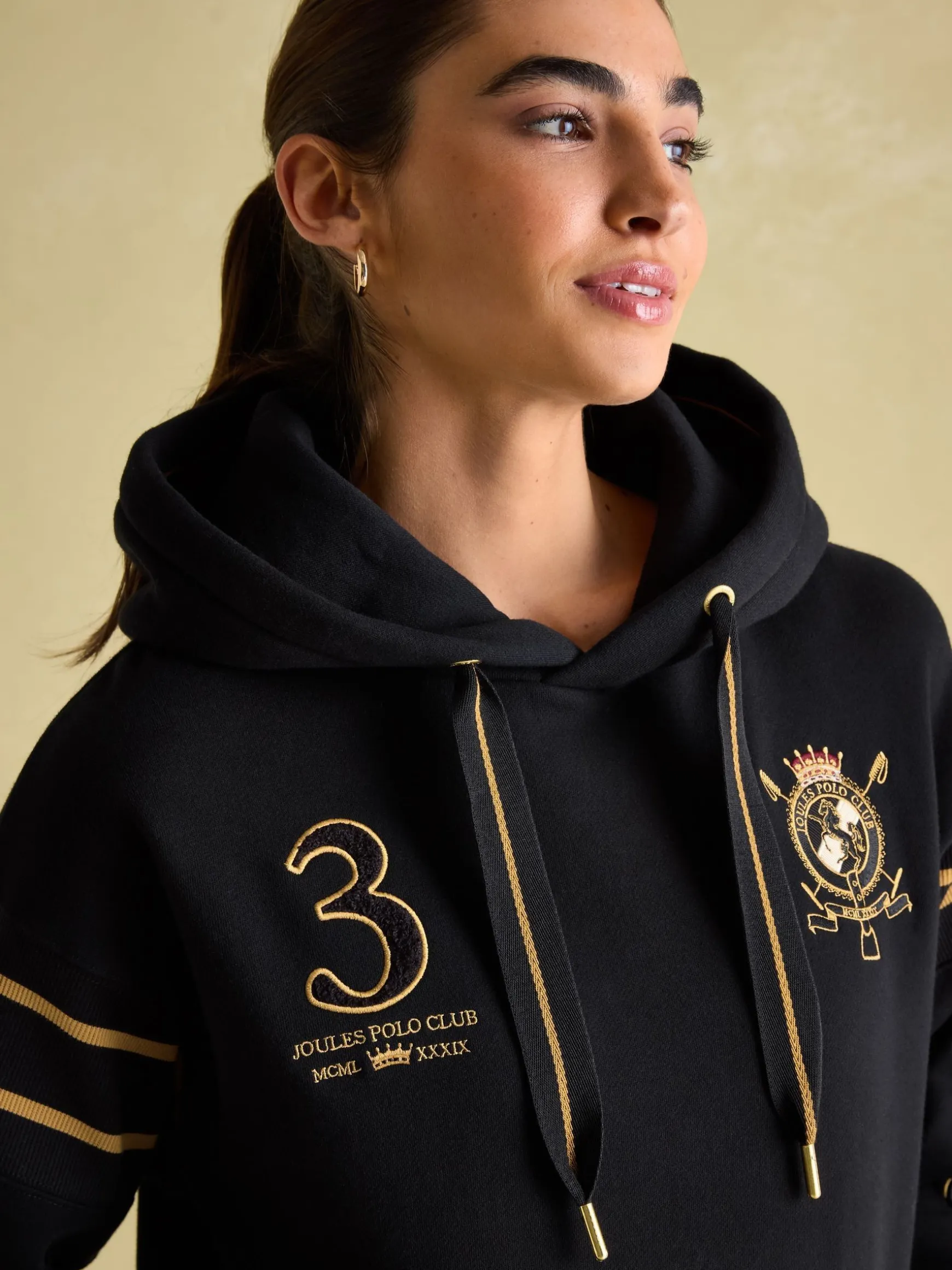 Newham Black Embellished Hoodie
