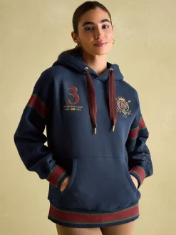 Newham Navy blue Embellished Hoodie
