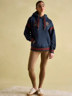 Newham Navy blue Embellished Hoodie