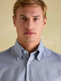 Next Blue Regular Fit Twill Single Cuff Shirt