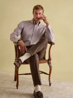 Next Neutral Regular Fit Twill Single Cuff Shirt