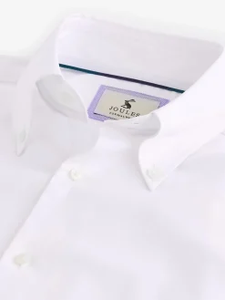 Next White Regular Fit Twill Single Cuff Shirt
