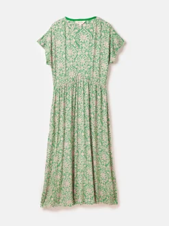 Nia Green Jersey V-Neck Beach Dress