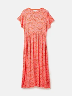 Nia Pink Jersey V-Neck Beach Dress