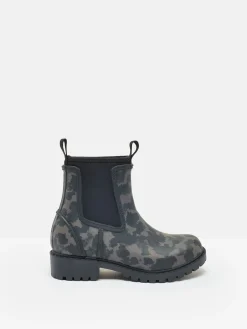Oakfield Black/Animal Short Neoprene-Lined Wellies