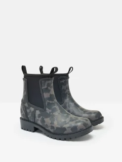 Oakfield Black/Animal Short Neoprene-Lined Wellies