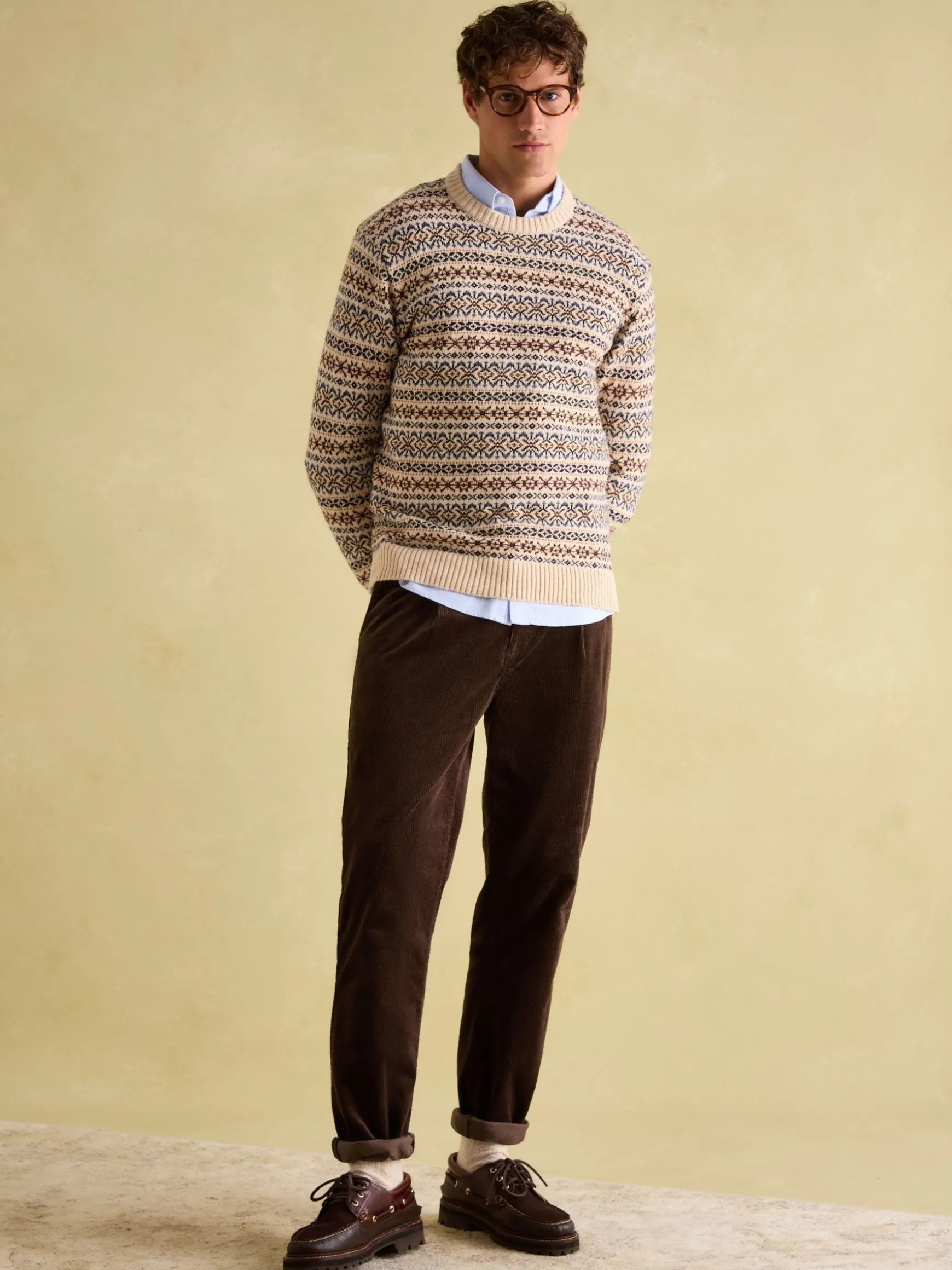 Oaksey Brown Jumbo Cord Trousers