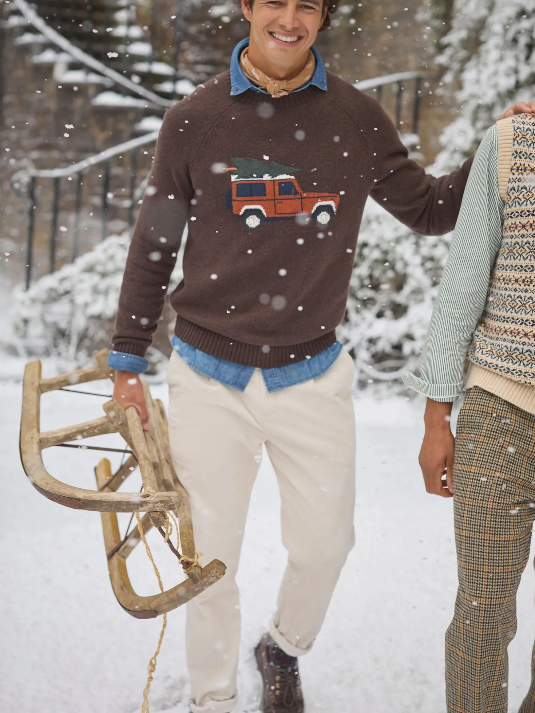 Oaksey Cream Jumbo Cord Trousers