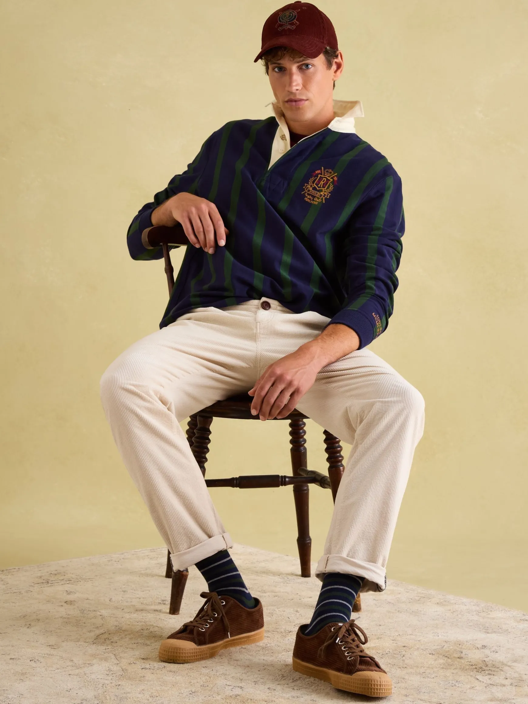 Oaksey Cream Jumbo Cord Trousers