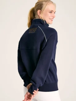Official Badminton Navy Blue Unisex Quarter Zip Sweatshirt