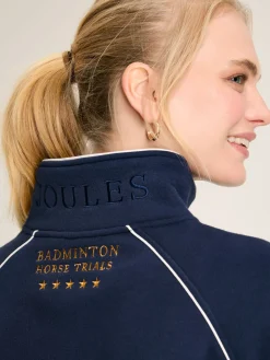 Official Badminton Navy Blue Unisex Quarter Zip Sweatshirt