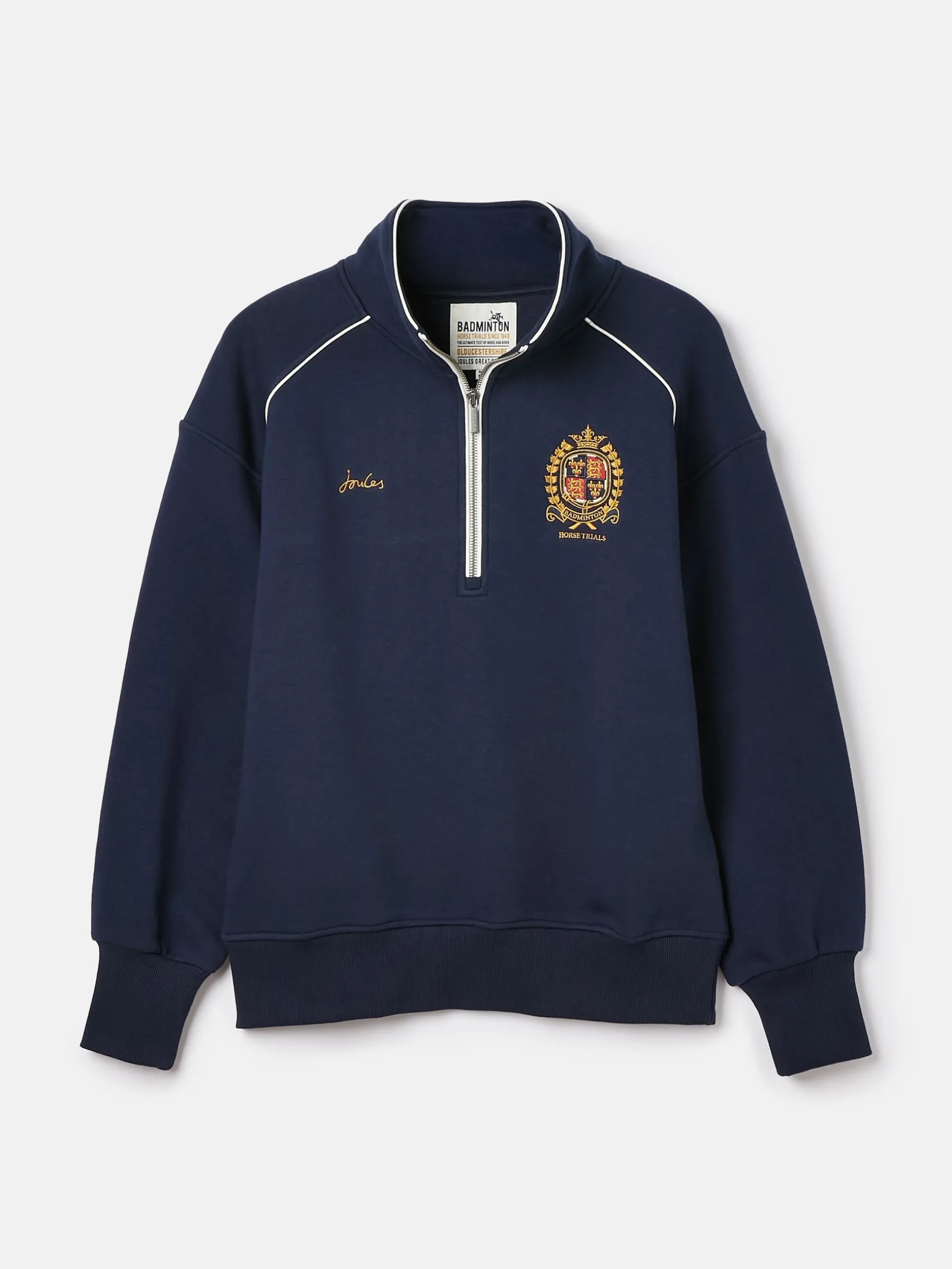 Official Badminton Navy Blue Unisex Quarter Zip Sweatshirt