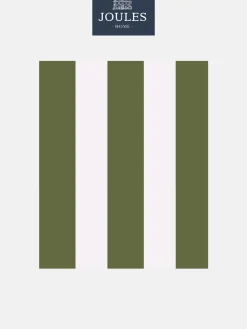 Olive Green Harborough Stripe 10M Wallpaper