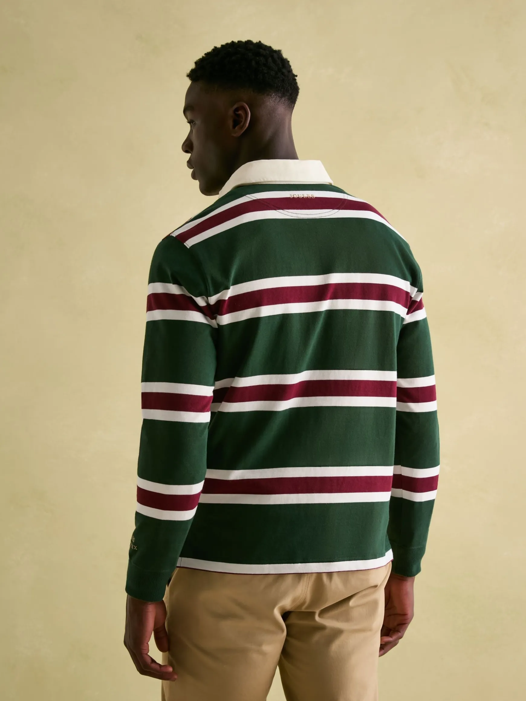 Onside Green & Red Striped Rugby Shirt