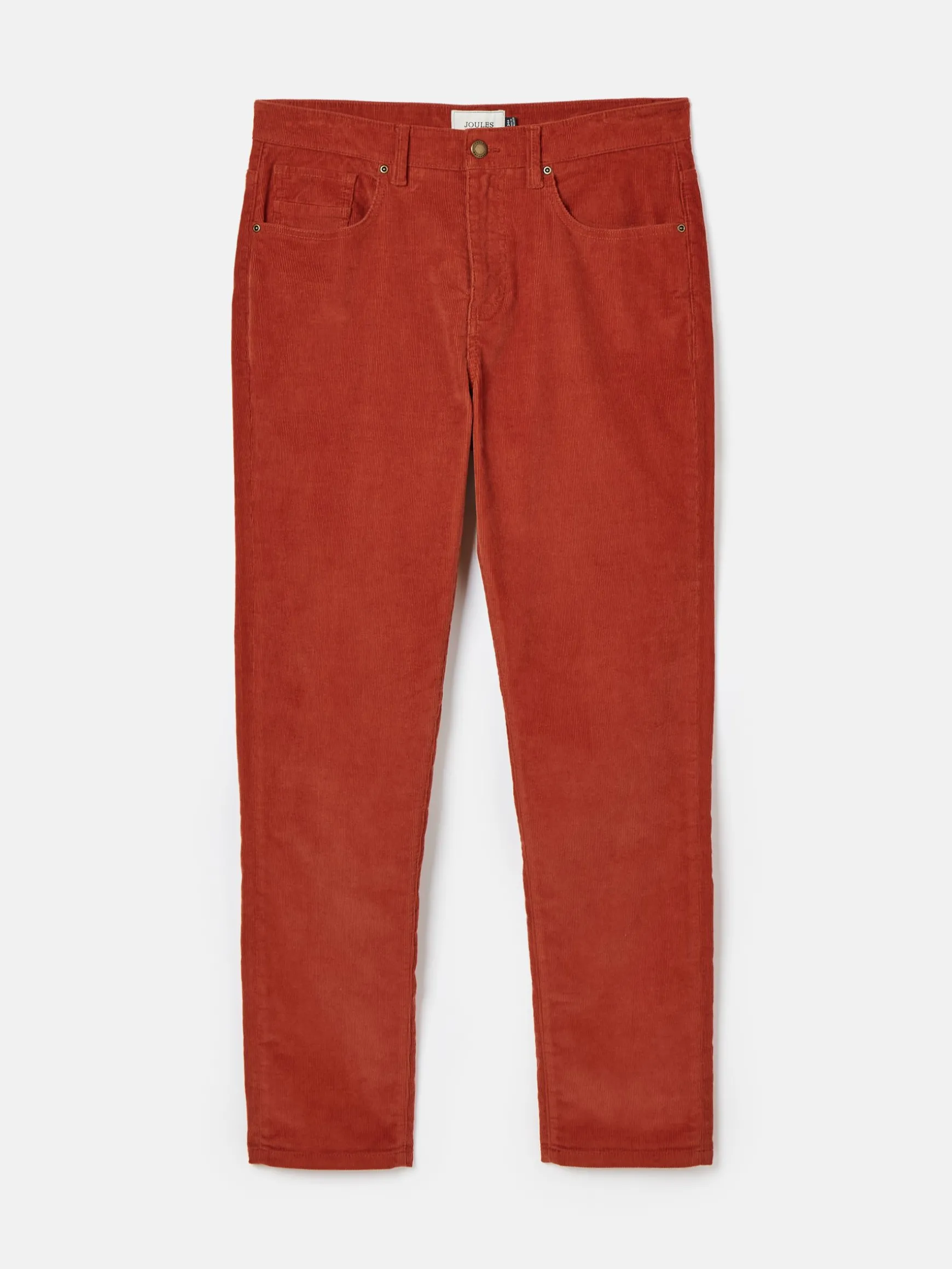 Orange Straight Leg Corduroy Trousers