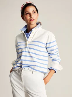 Ottilie Blue Striped Deck Sweat Top