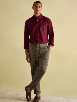 Oxford Burgundy Long Sleeve Classic Fit Shirt