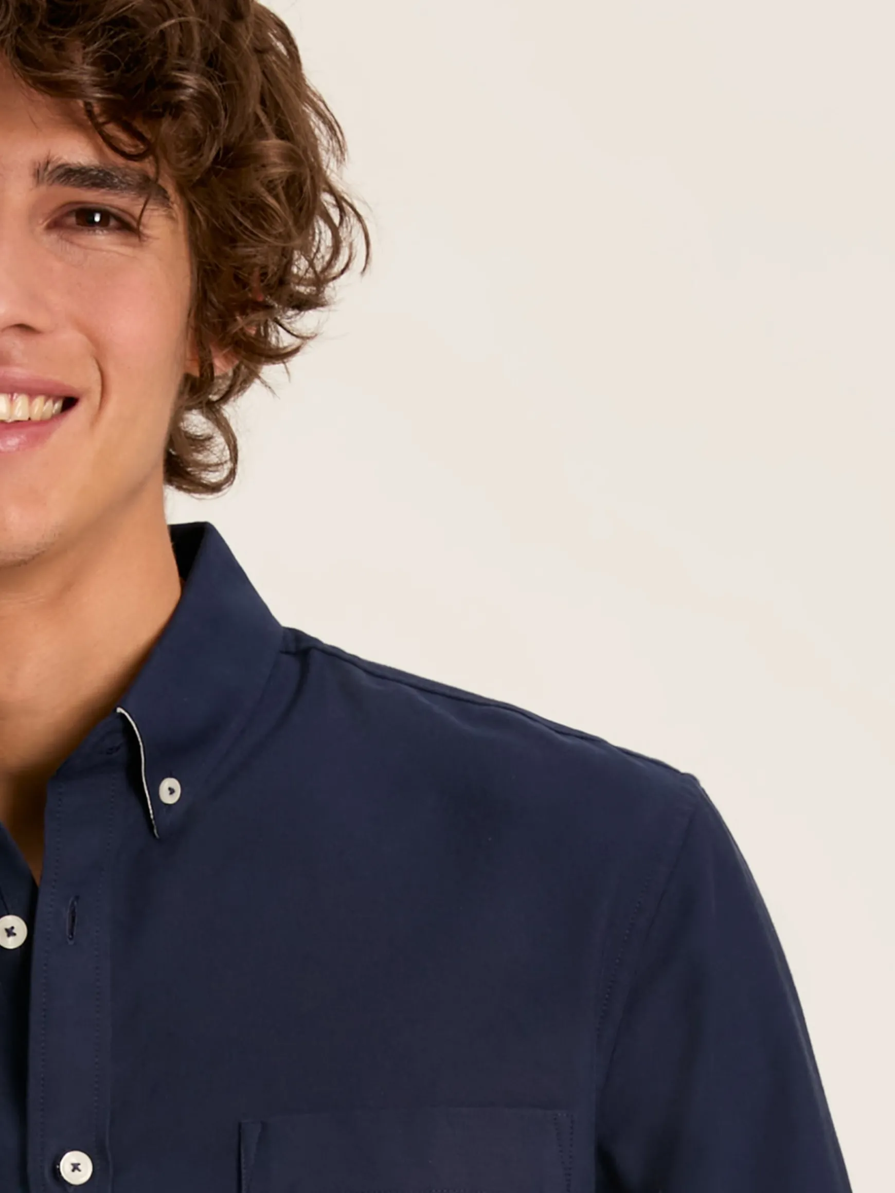 Oxford Navy Blue Long Sleeve Classic Fit Shirt