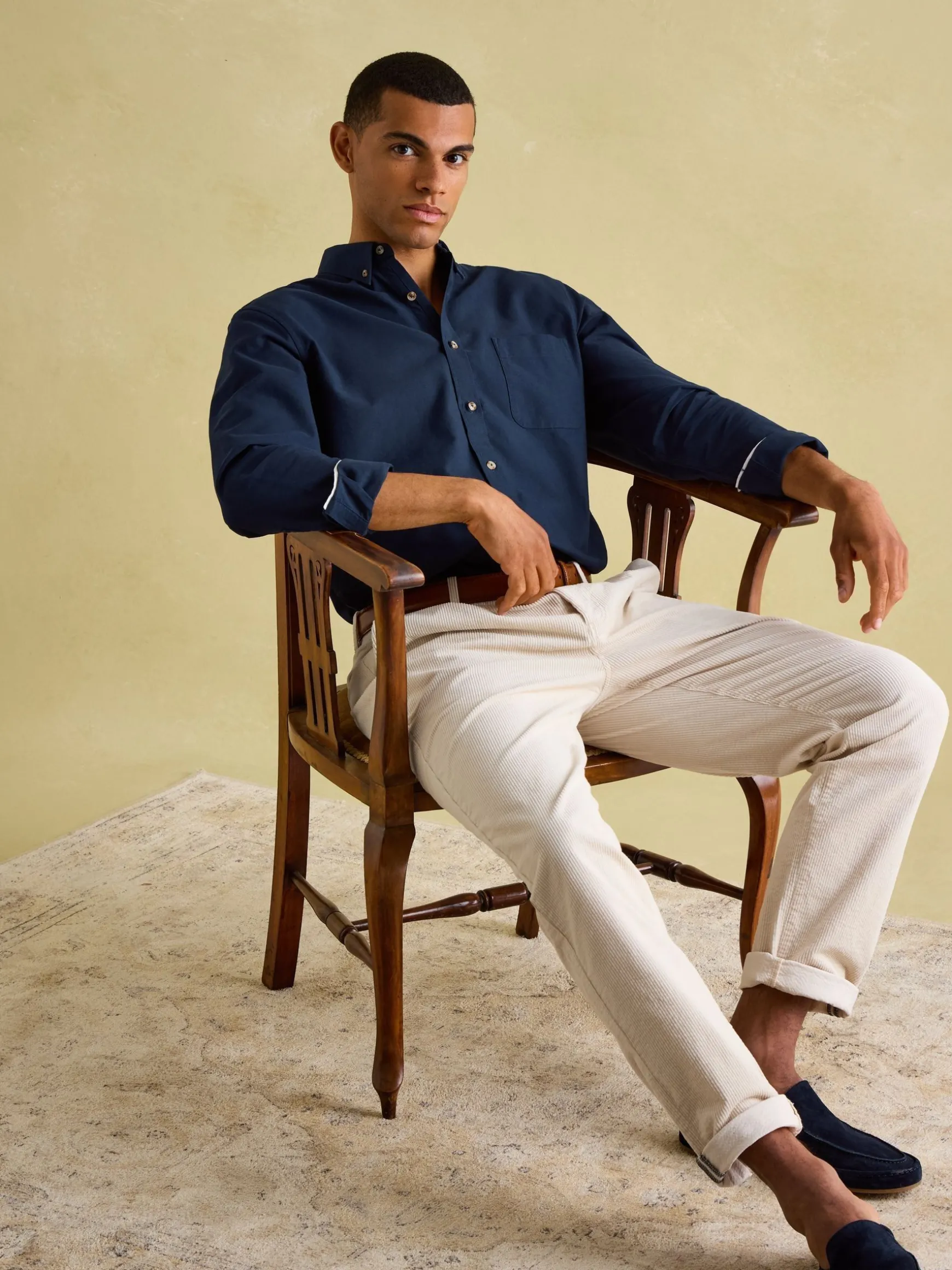 Oxford Navy Long Sleeve Classic Fit Shirt