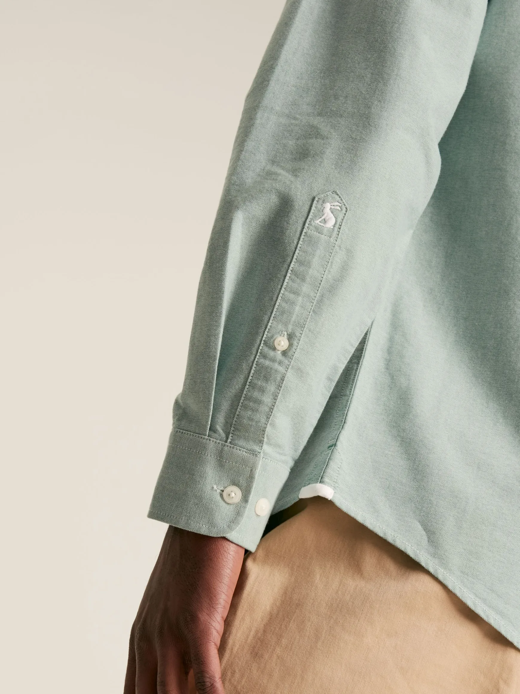 Oxford Sage Green Long Sleeve Classic Fit Shirt