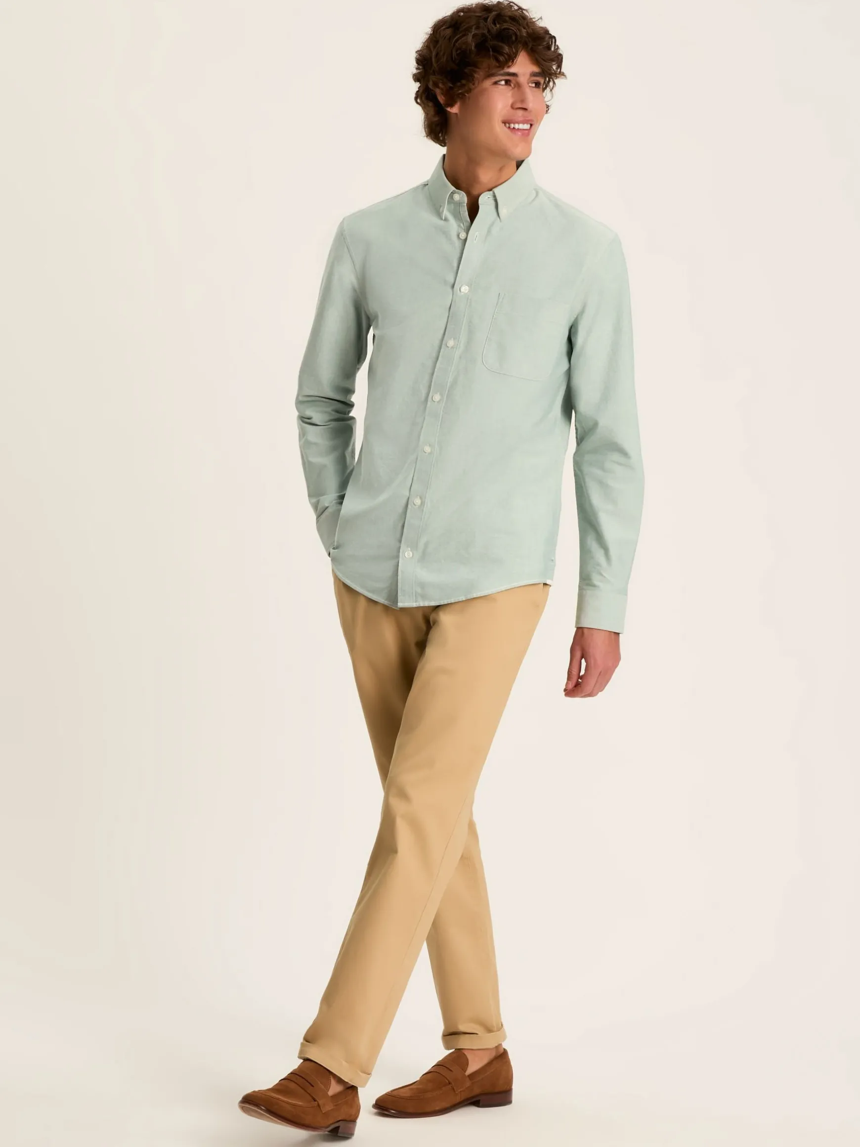Oxford Sage Green Long Sleeve Classic Fit Shirt