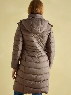 Pembury Neutral Showerproof Longline Padded Coat With Hood